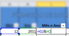 Clique sobre a célula “H2” Clique sobre a célula “H2”