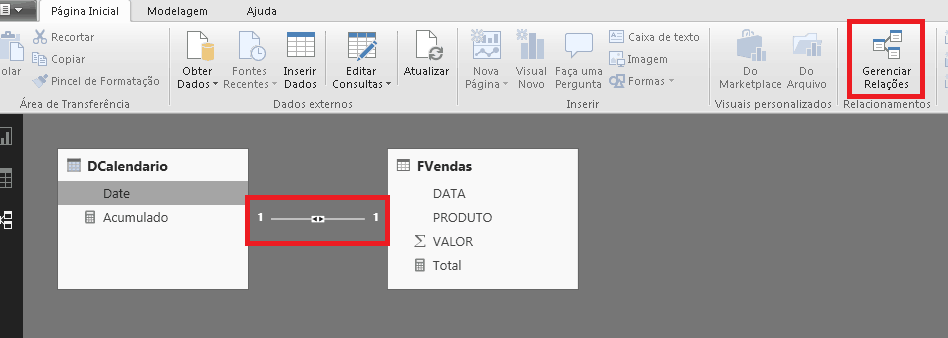  através da data