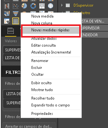 Novas medidas rápidas