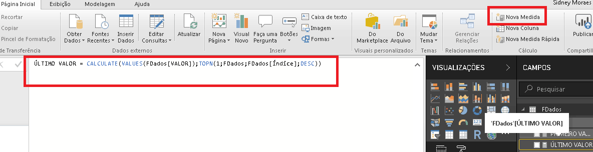 Fórmula ÚLTIMO VALOR Fórmula ÚLTIMO VALOR