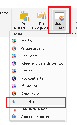Importar a alteração do Power BI 