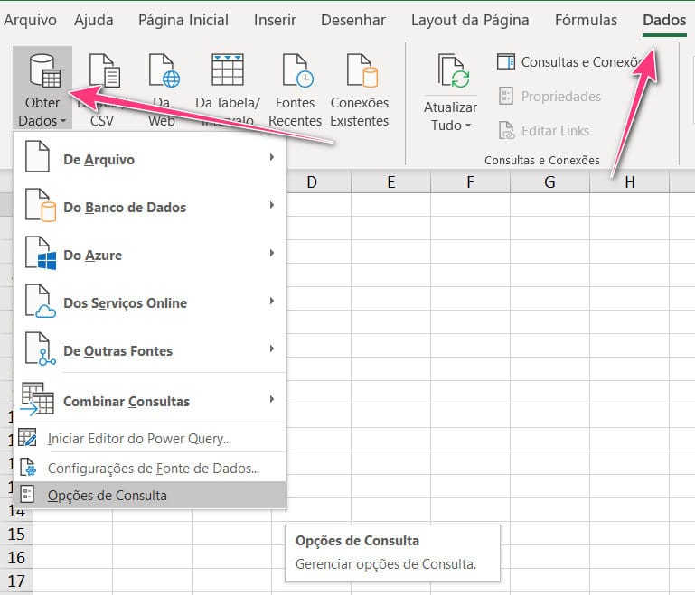 Foco no Power Query