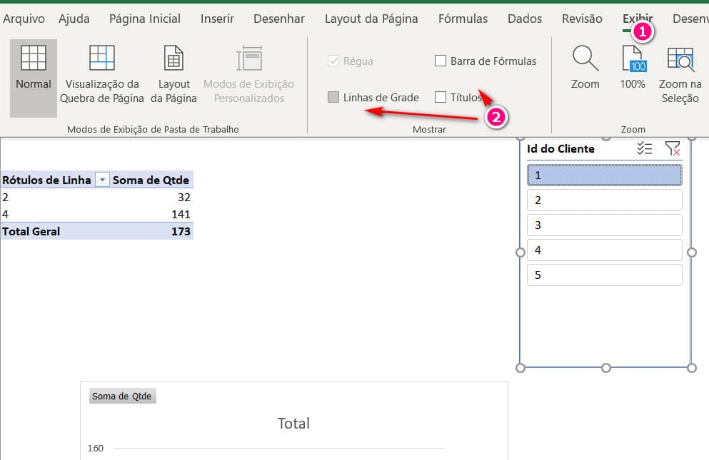 Retirar o título da caixa de seleção da segmentação no excel