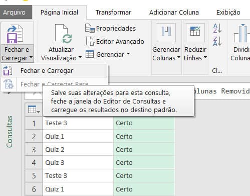 ETAPAS APLICADAS Power Query 06