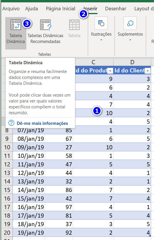 Como criar uma Tabela Dinâmica